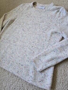 O.N. Speckled Colorful Lightweight Sweater Womens Size Medium